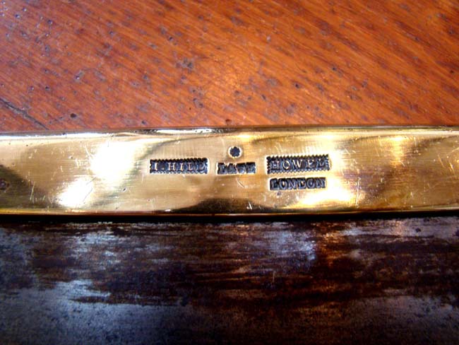 A19th century brass mounted saw stamped "I.Hill Late Howel, LONDON" — image 2